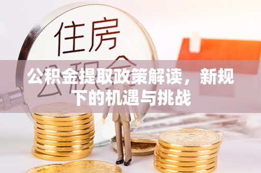浦口公积金提取政策解读，新规下的机遇与挑战