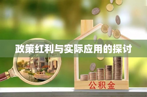 浦口政策红利与实际应用的探讨