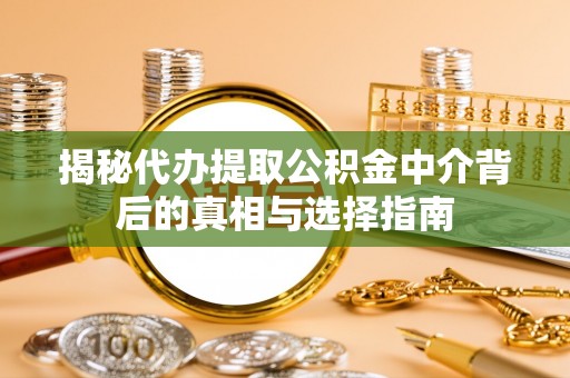 浦口揭秘代办提取公积金中介背后的真相与选择指南